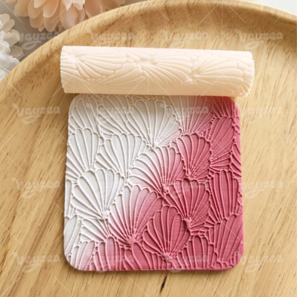 European Style Shell Polymer Clay Texture Roller