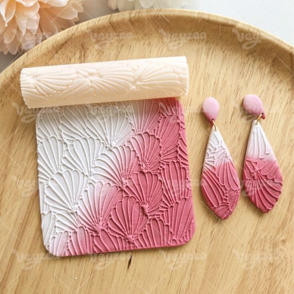 European Style Shell Polymer Clay Texture Roller