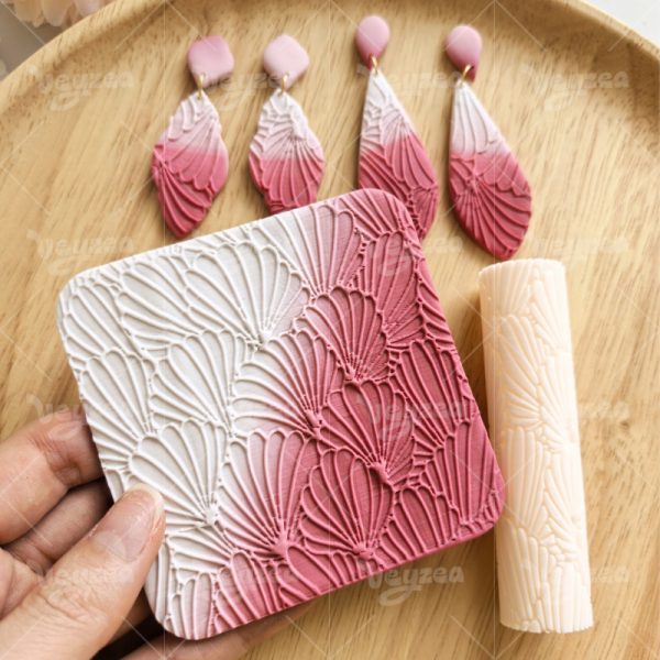 European Style Shell Polymer Clay Texture Roller