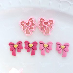 Heart Shape Bow Polymer Clay Cutters