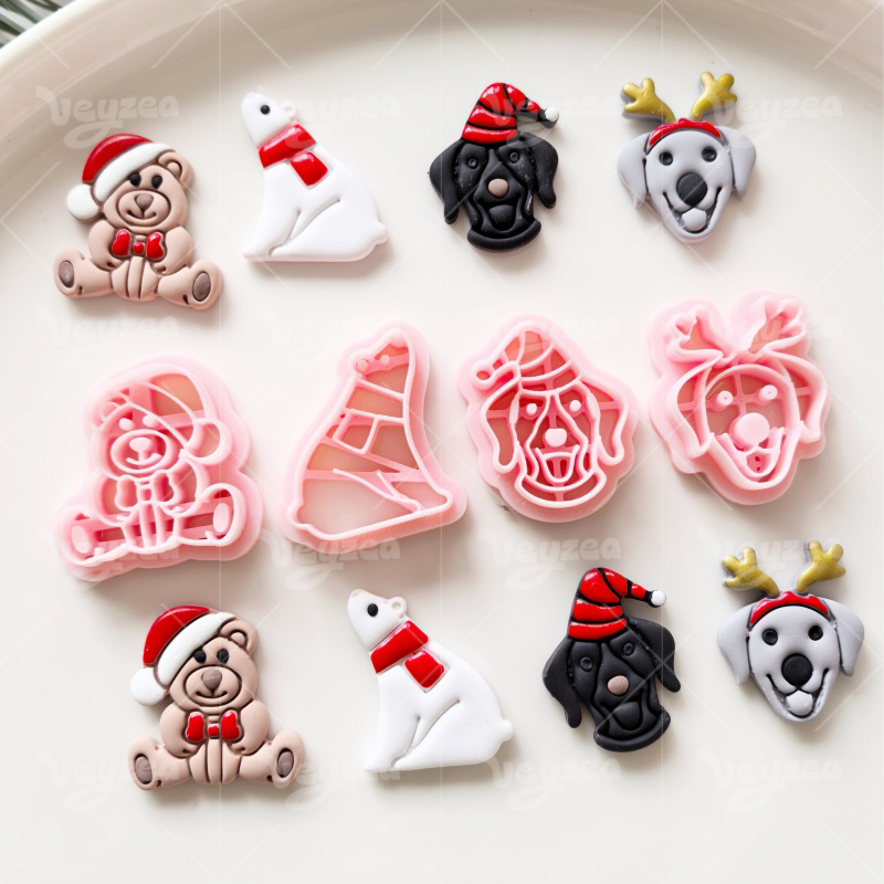 Christmas Animal Series Polymer Clay Cutters