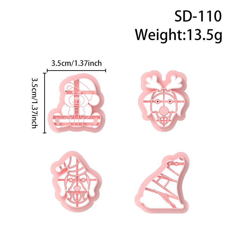 Christmas Animal Series Polymer Clay Cutters Hover