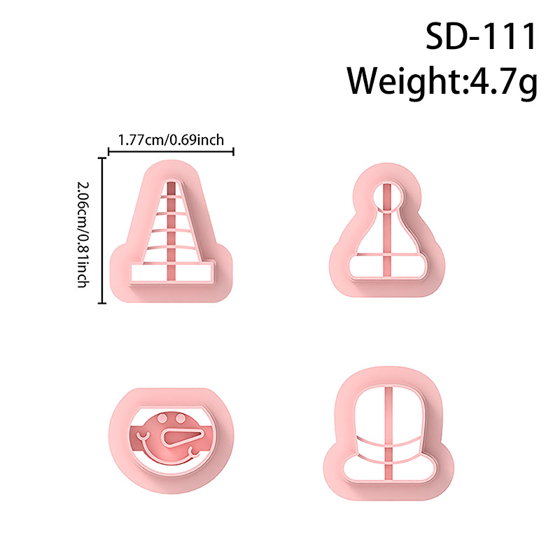 Snowman Head Series Polymer Clay Cutters Hover