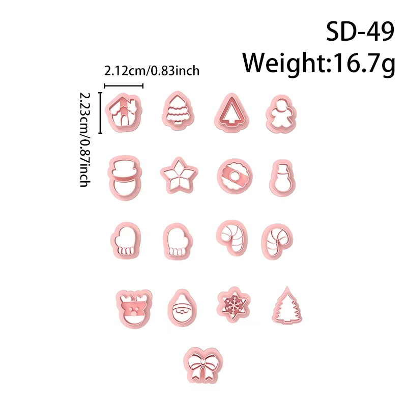 Christmas Themed Mini Series Polymer Clay Cutters Hover