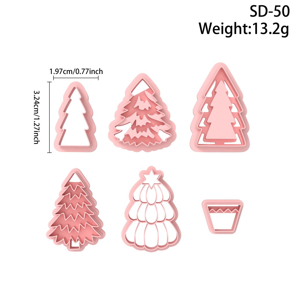 Christmas Tree Series Polymer Clay Cutters Hover