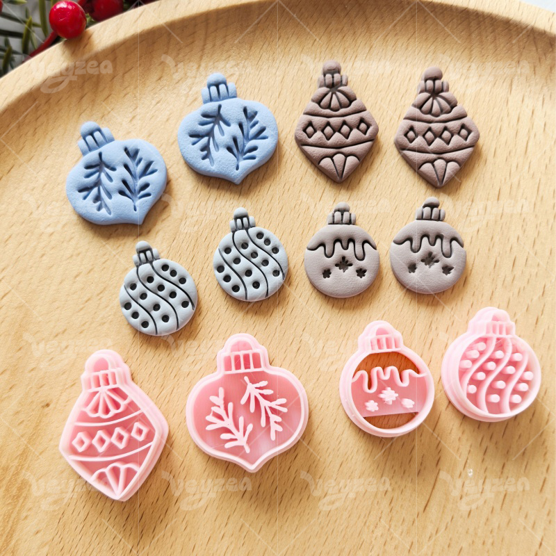 Christmas Bauble Series Polymer Clay Cutters