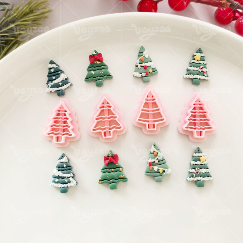 Layered Christmas Tree Series Polymer Clay Cutters