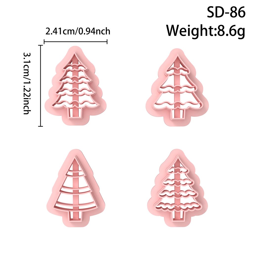 Layered Christmas Tree Series Polymer Clay Cutters Hover