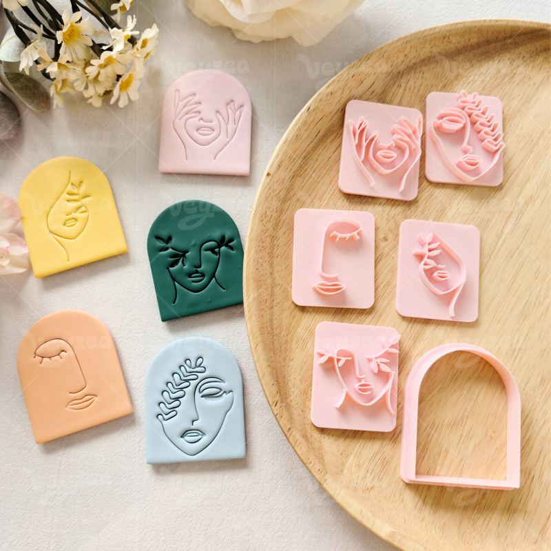 Abstract Face Art Series Polymer Clay Cutters