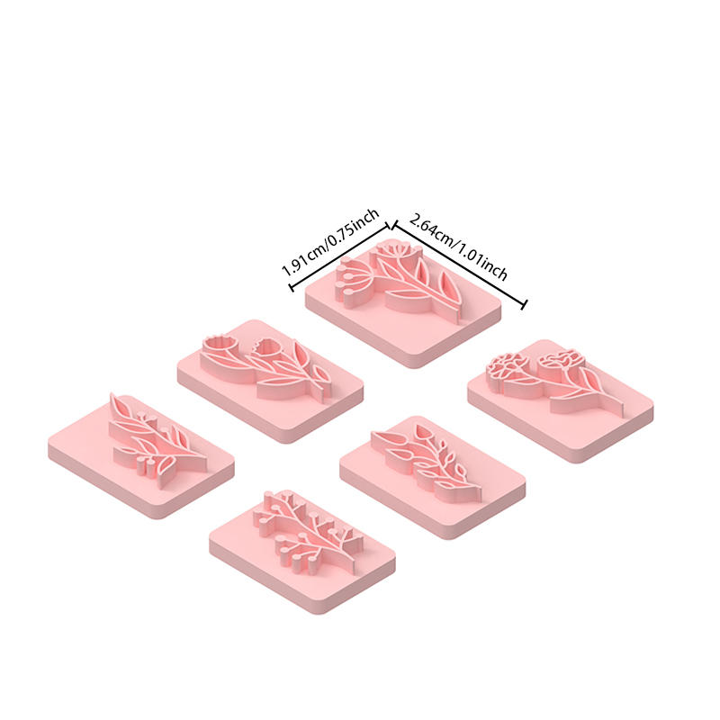 Rectangular Floral Textured Series Polymer Clay Cutters Hover