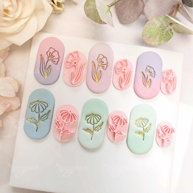 Flower seal Series Polymer Clay Cutters