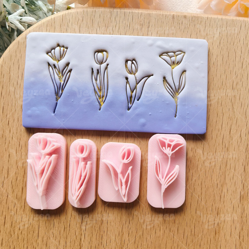 Tulip Flower Series Polymer Clay Cutters - Image 3