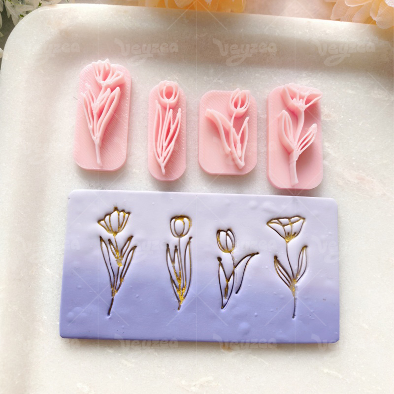 Tulip Flower Series Polymer Clay Cutters - Image 6