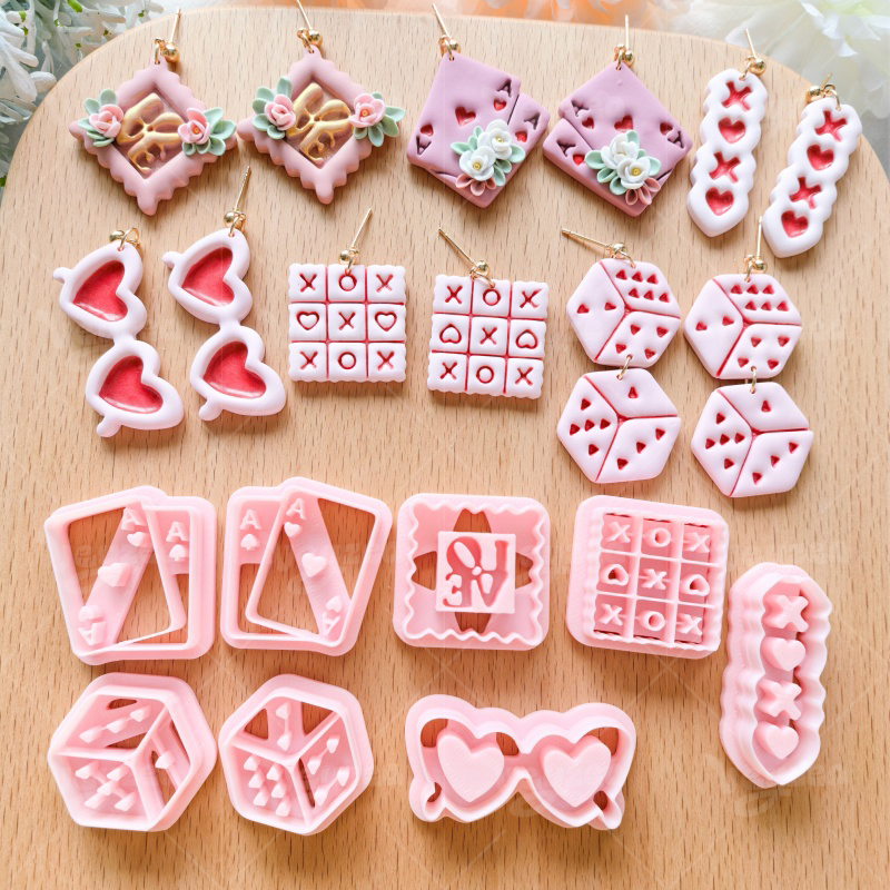 Valentine’s Day Heart Shape Series Polymer Clay Cutters