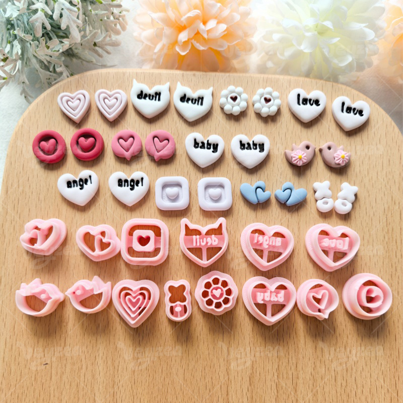 Valentine’s Day Heart-Shaped Series Polymer Clay Cutters