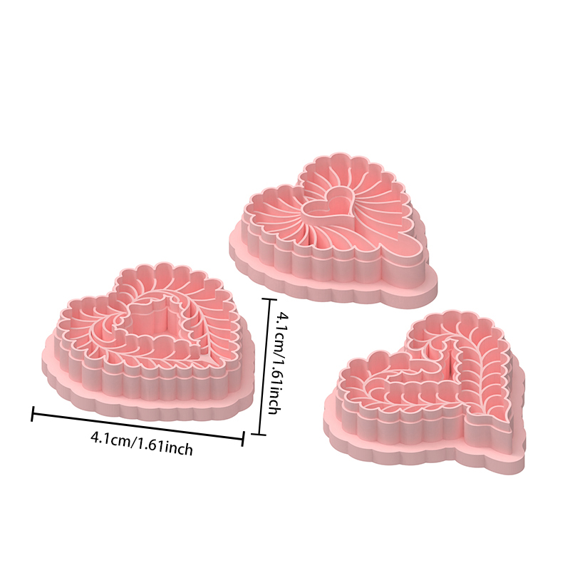 Valentine’s Day Braided Heart Series Polymer Clay Cutters Hover