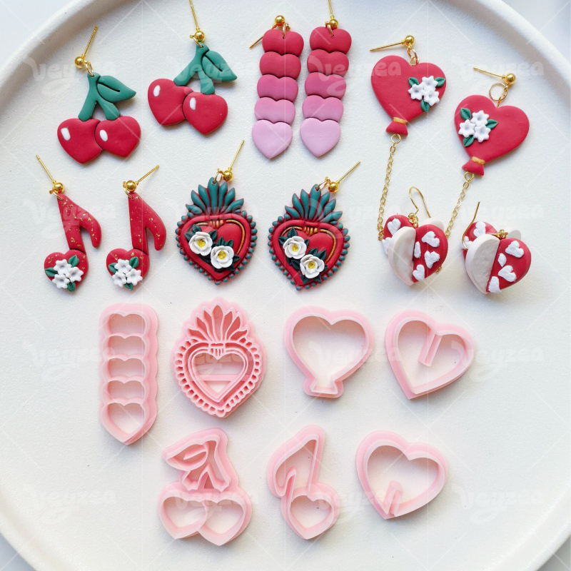 Valentine’s Day Heart Shape Series Polymer Clay Cutters