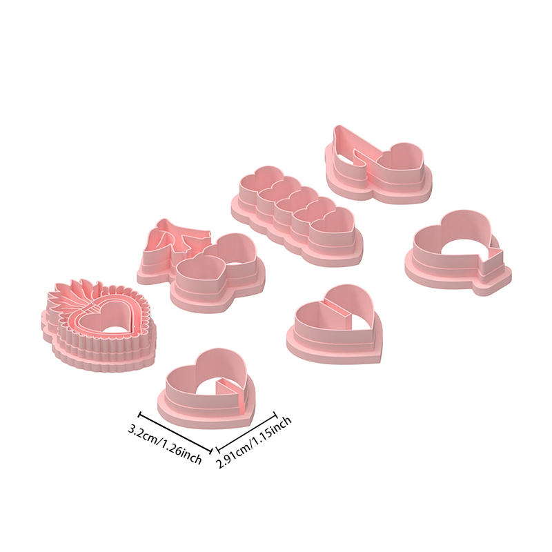Valentine’s Day Heart Shape Series Polymer Clay Cutters Hover