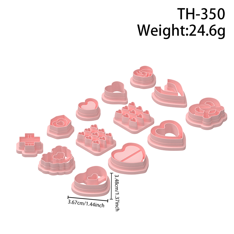 Valentine’s Day Heart Shape Series Polymer Clay Cutters Hover