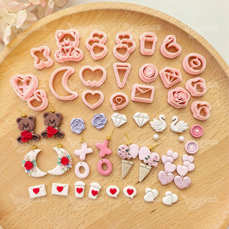 Valentine’s Day Heart Shape Series Polymer Clay Cutters