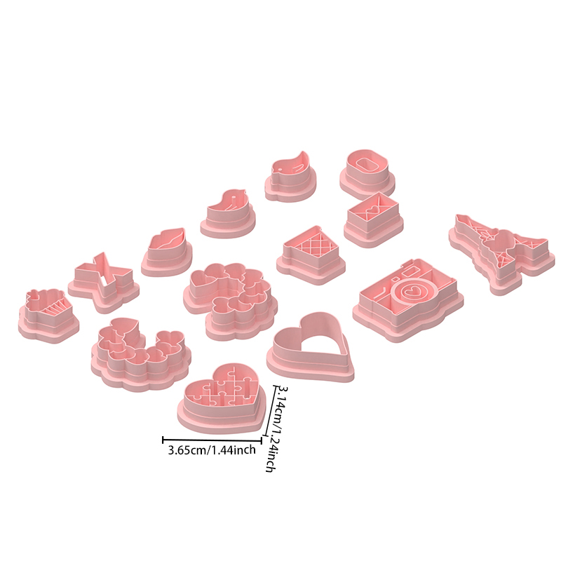 Valentine’s Day Paris Romantic Heart Shape Series Polymer Clay Cutters Hover