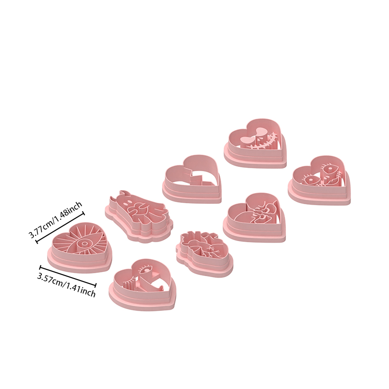 Valentine’s Day Gothic Heart Shape Series Polymer Clay Cutters Hover