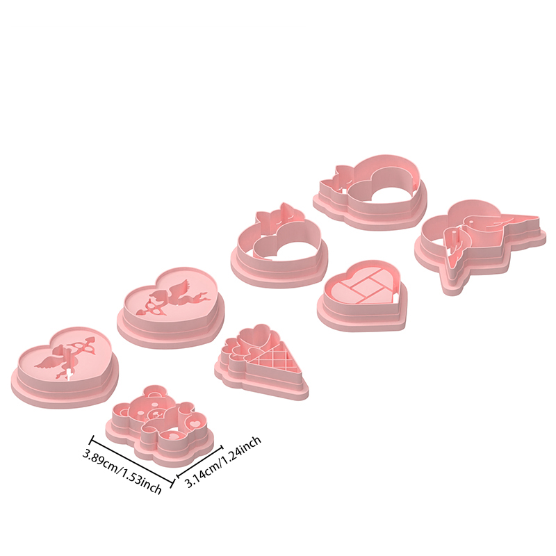 Valentine’s Day Heart Shaped Animal Series Polymer Clay Cutters Hover