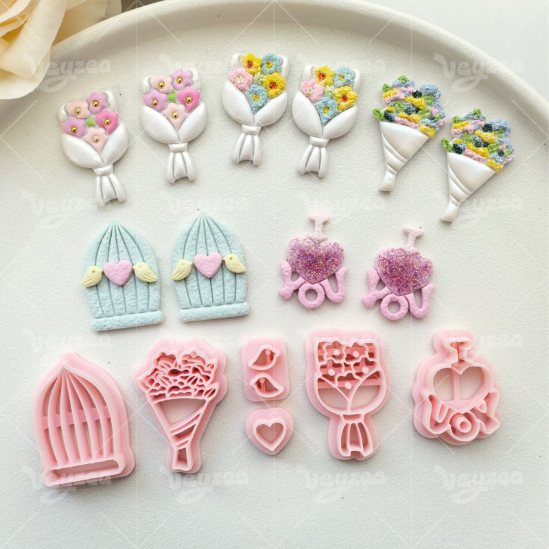 Valentine's Day Bouquet Series Polymer Clay Cutters - Image 3