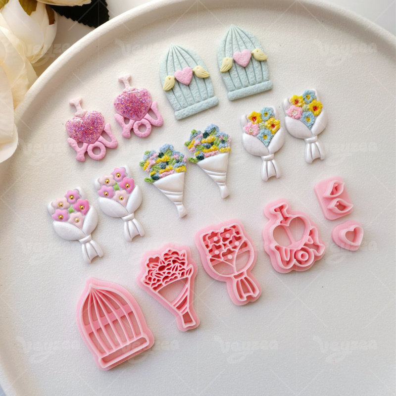 Valentine's Day Bouquet Series Polymer Clay Cutters - Image 4