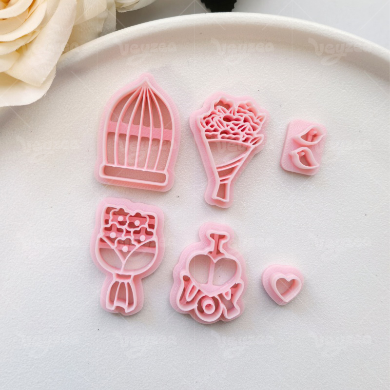 Valentine's Day Bouquet Series Polymer Clay Cutters - Image 5