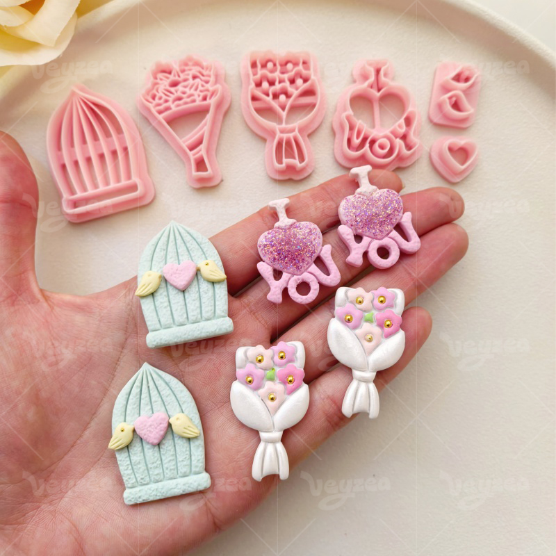 Valentine's Day Bouquet Series Polymer Clay Cutters - Image 6