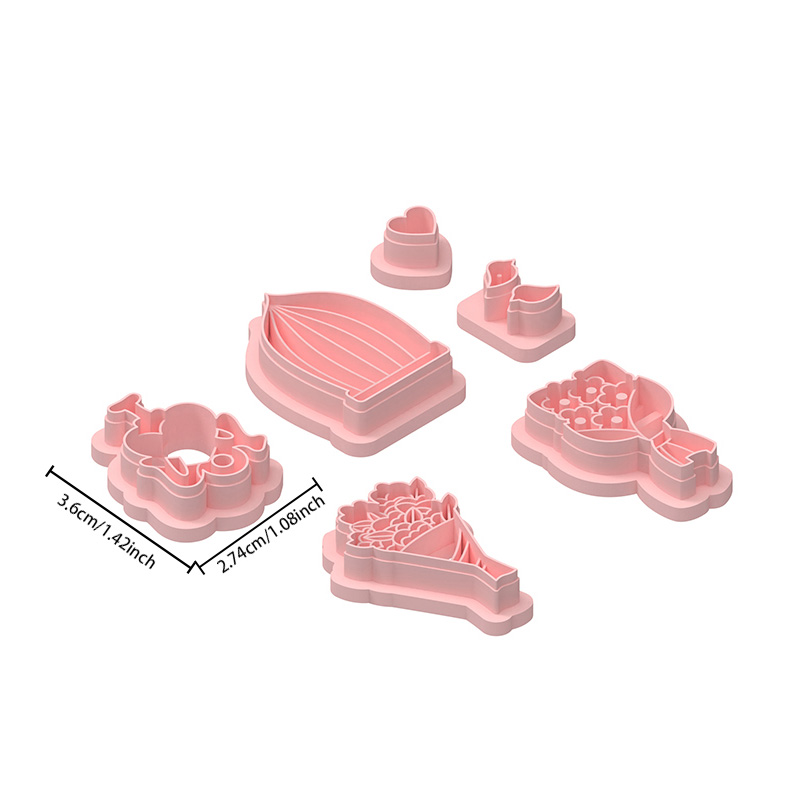 Valentine's Day Bouquet Series Polymer Clay Cutters - Image 11