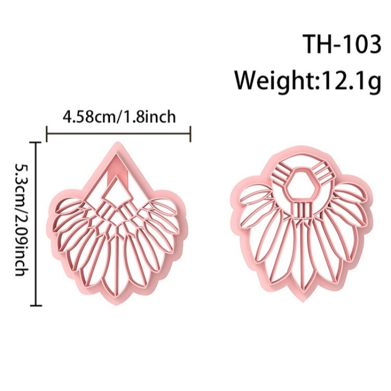 Geometric Feather Polymer Clay Cutters Hover