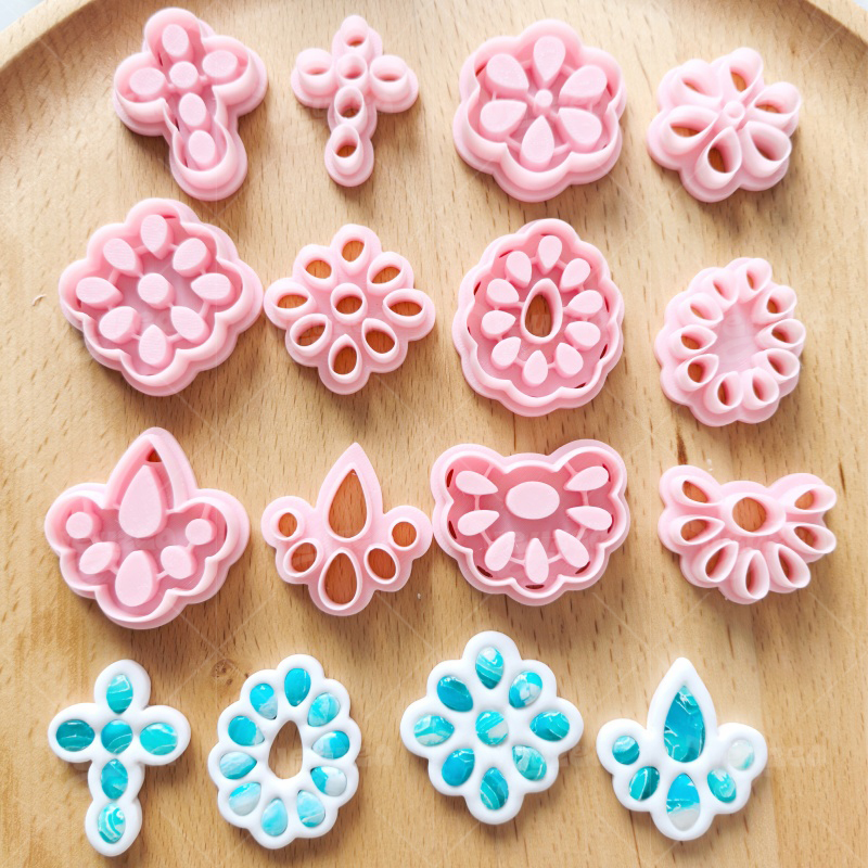 Retro Geometric Polymer Clay Cutters