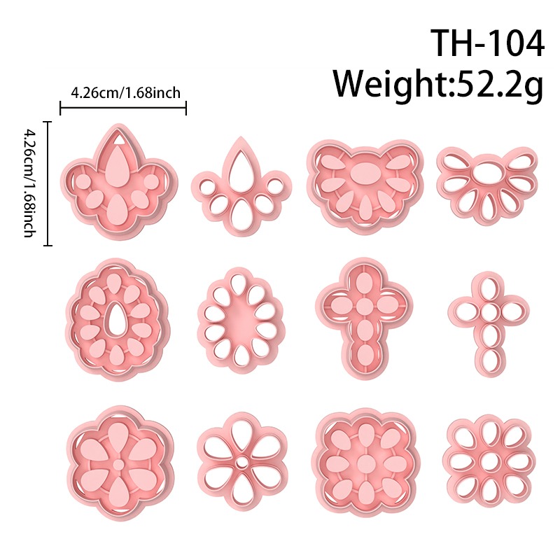 Retro Geometric Polymer Clay Cutters Hover