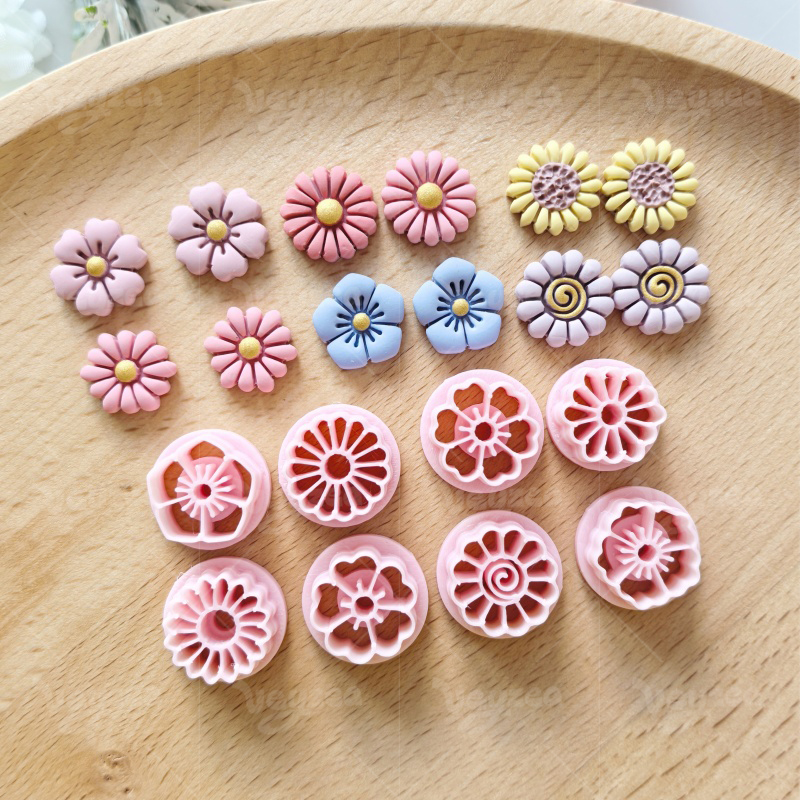 Flower Clay Earring Cutters