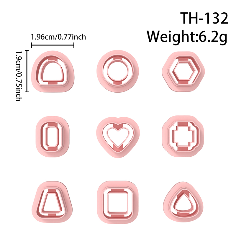 Mini Geometric Polymer Clay Cutters Hover