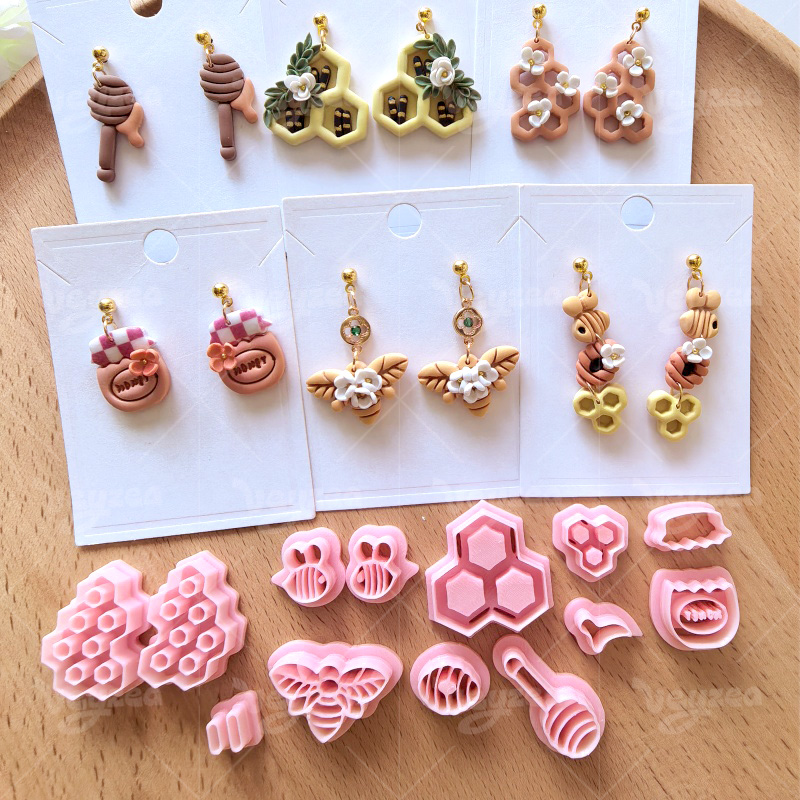 Bee And Honey Polymer Clay Cutters