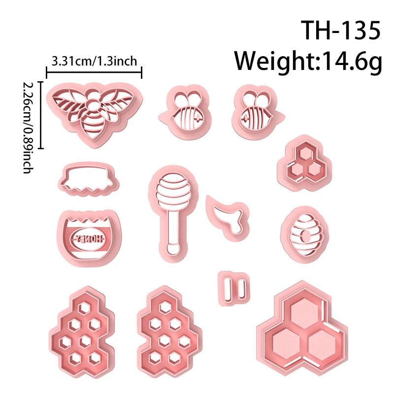 Bee And Honey Polymer Clay Cutters Hover