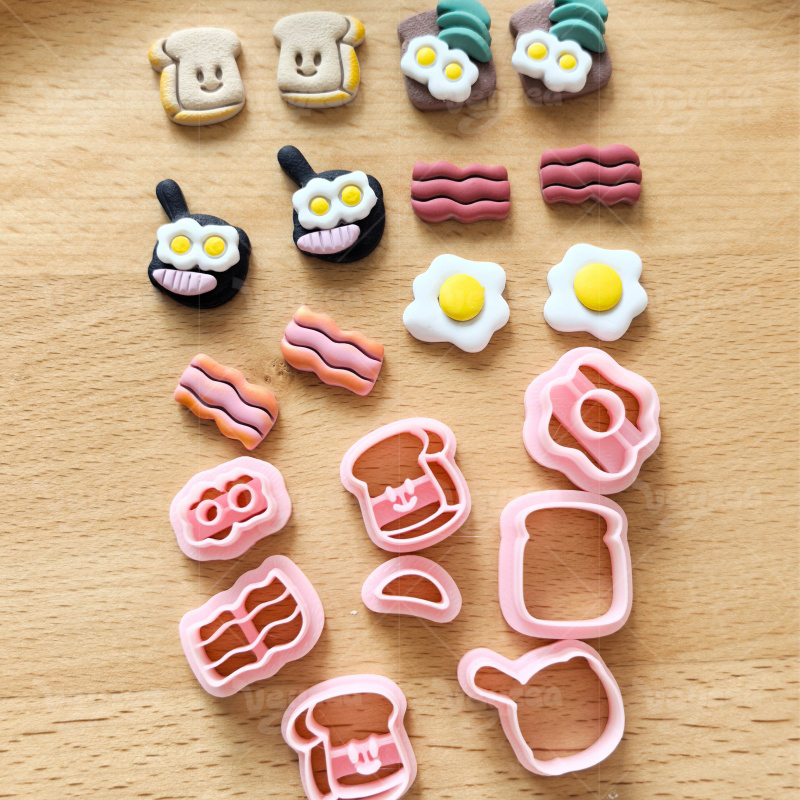 Breakfast Series Polymer Clay Cutters