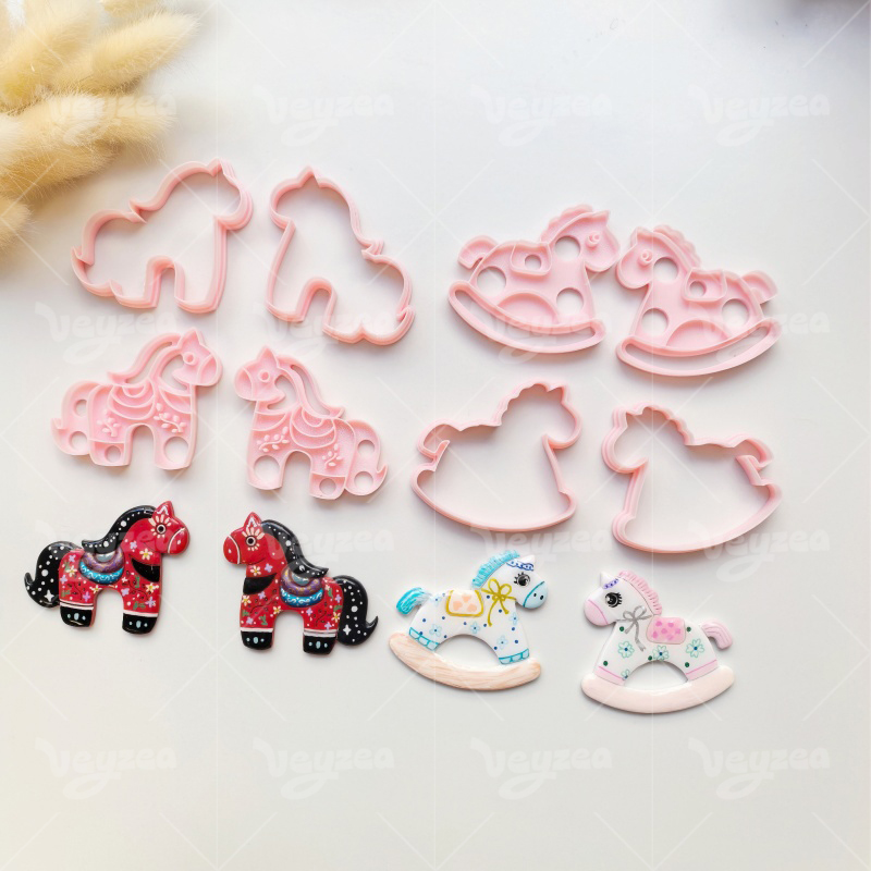 Folk Horse Series Polymer Clay Cutters