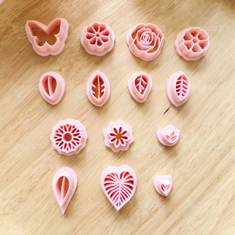 Flower And Leaf Polymer Clay Cutters