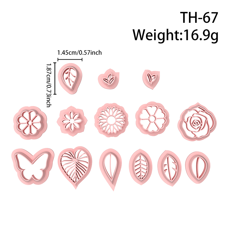Flower And Leaf Polymer Clay Cutters Hover