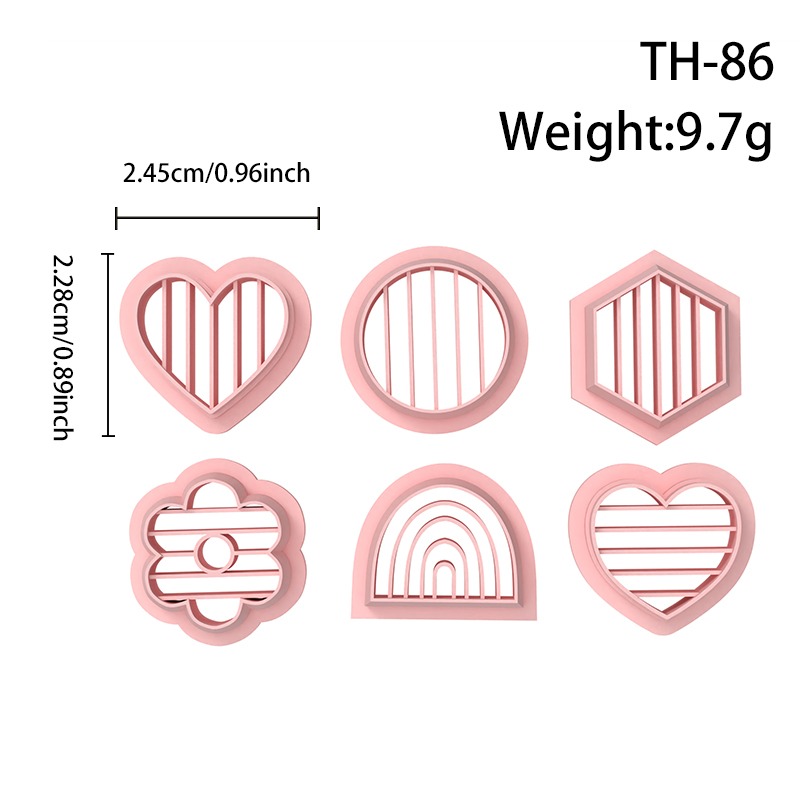 Rainbow Geometric Series Polymer Clay Cutters Hover