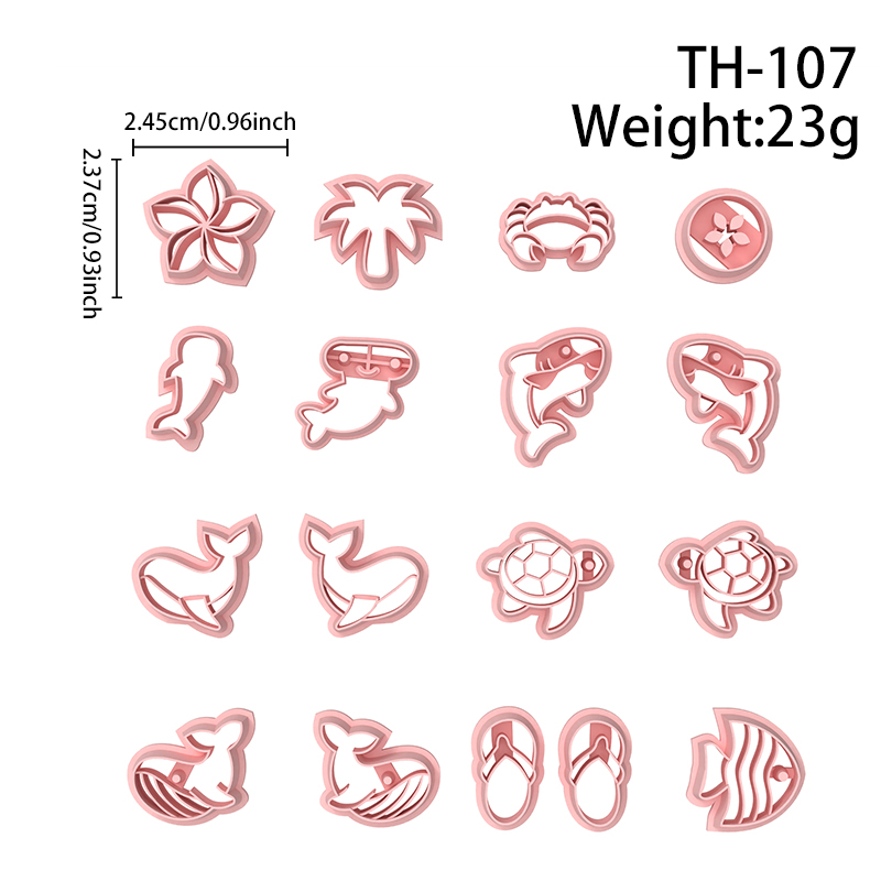 Summer Beach Series Polymer Clay Cutters Hover