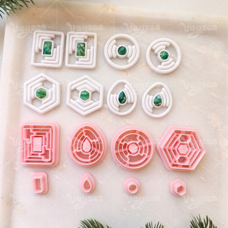 Geometric Gemstone Polymer Clay Cutters
