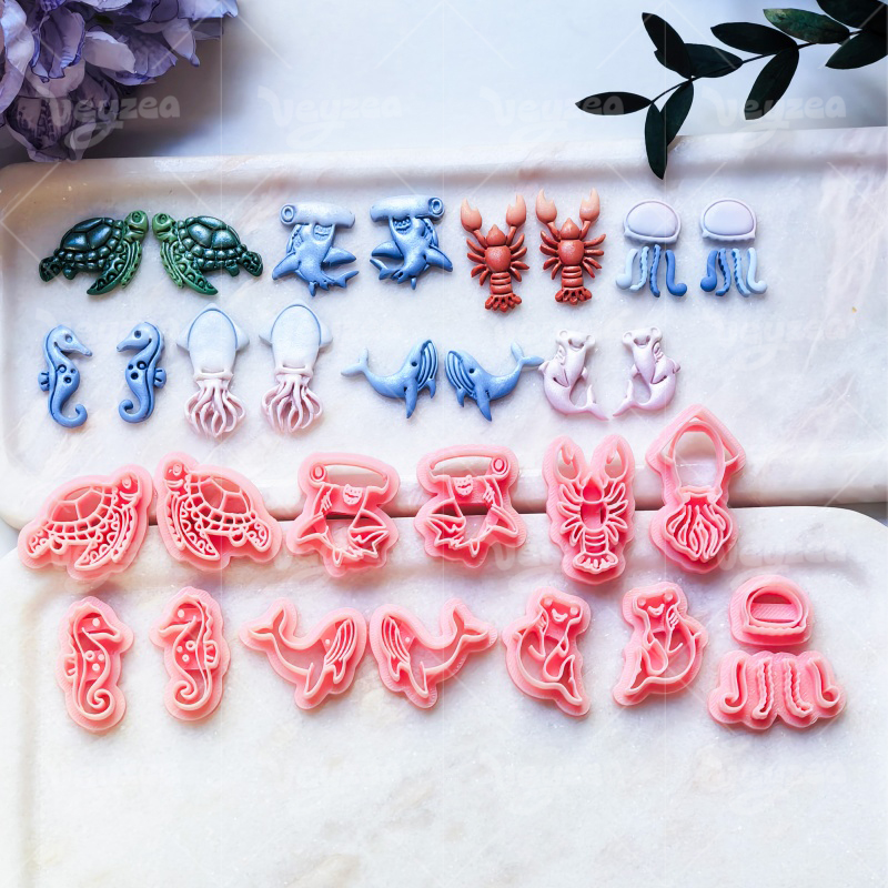 Ocean Series Clay Earring Cutters