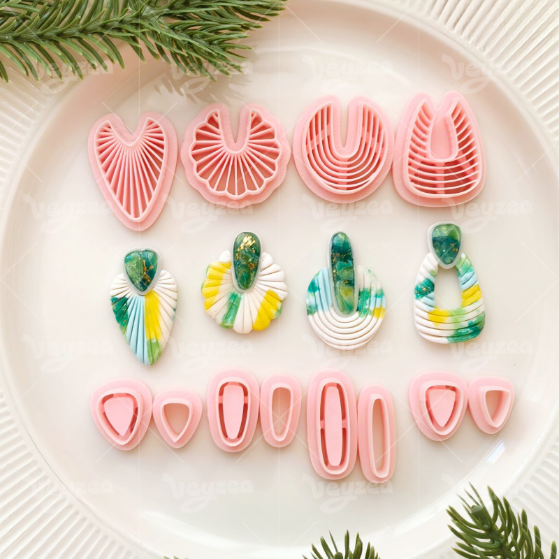 Scalloped Geometric Series Polymer Clay Cutters Hover