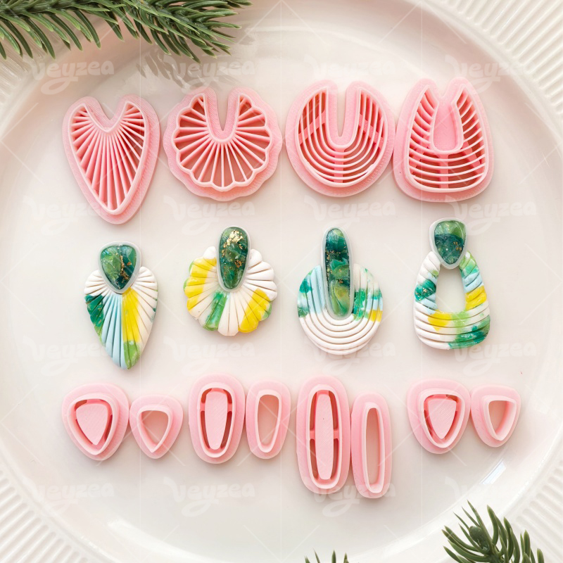 Scalloped Geometric Series Polymer Clay Cutters