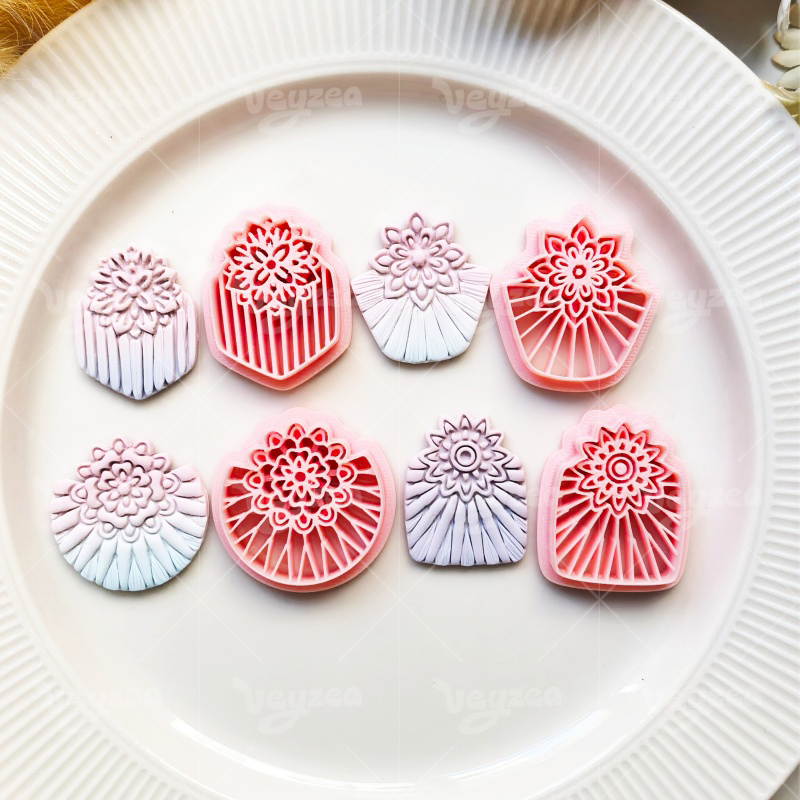 Flower Fan Series Polymer Clay Cutters